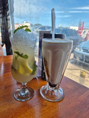 Milkshake and refresher at Nina's Real Food in Jeffreys Bay