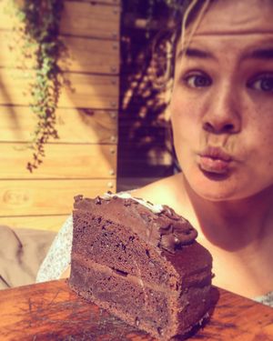 Vegan chocolate, avocado, gluten free, sugar free cake....... Yup it exists  at Infood Coffee Society in Jeffreys Bay