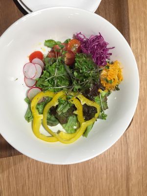 Fresh veggie salad  at Asics Connection in Tokyo