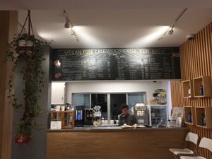 Kitchen and Menu at Asics Connection in Tokyo