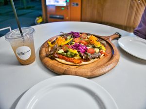 Vegan Pizza at Asics Connection in Tokyo