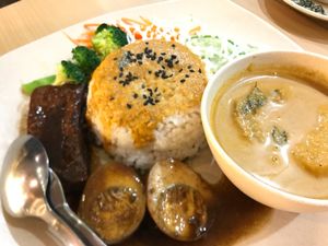 Curry rice set at Green House Vegetarian in 