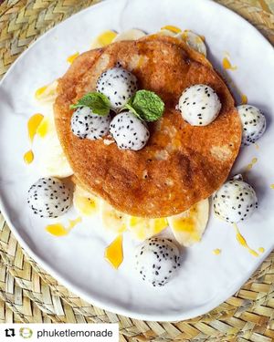 Banana pancakes  at Lemonade Club in Phuket