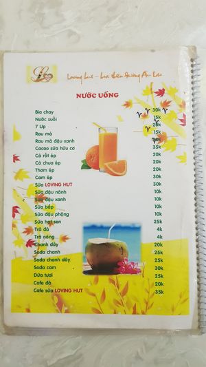 Menu 6/6 at Loving Hut - Hoa Thien Duong in Ho Chi Minh City