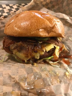 Dirty burger at Rudy's Dirty Vegan Diner in North West London