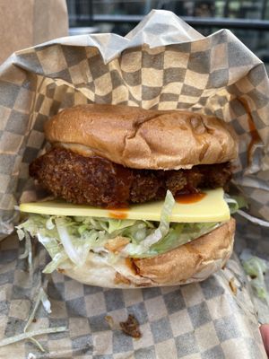 Buffalo Burger at Rudy's Dirty Vegan Diner in North West London