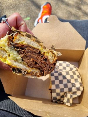 Reuben sandwich at Rudy's Dirty Vegan Diner in North West London