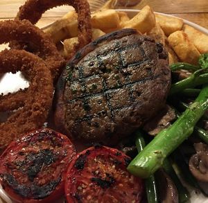 Vegan steak at Rudy's Dirty Vegan Diner in North West London