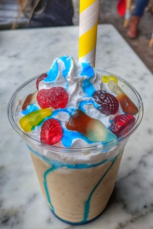 Rainbow Unicorn shake at Rudy's Dirty Vegan Diner in North West London