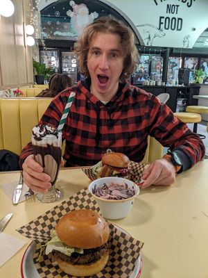 So stoked on this food at Rudy's Dirty Vegan Diner in North West London