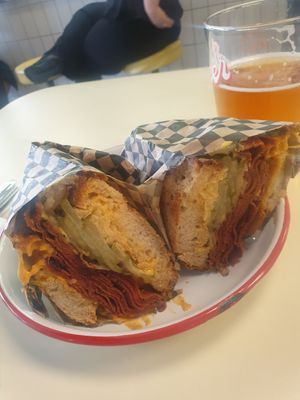 Reuben sandwich at Rudy's Dirty Vegan Diner in North West London