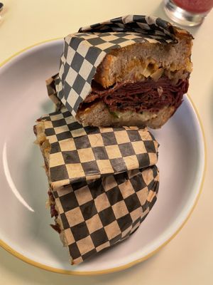 Reuben sandwich  at Rudy's Dirty Vegan Diner in North West London