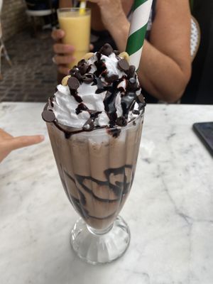 Chocolate and peanut butter shake   at Rudy's Dirty Vegan Diner in North West London