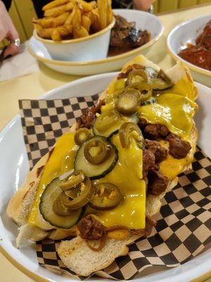 Philly cheesesteak at Rudy's Dirty Vegan Diner in North West London