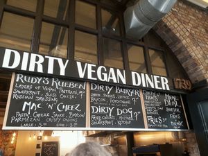 Menu at Rudy's Dirty Vegan Diner in North West London
