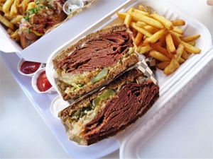 Reuben sandwich at Rudy's Dirty Vegan Diner in North West London