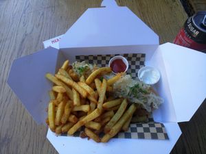 Dirty dog   at Rudy's Dirty Vegan Diner in North West London