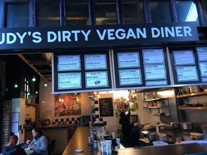 Great menu at Rudy's Dirty Vegan Diner in North West London