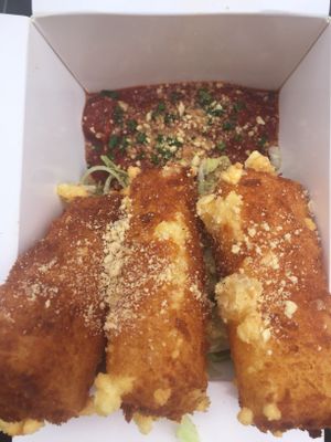Lovely Mozzarella sticks  at Rudy's Dirty Vegan Diner in North West London