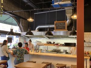 Counter at Rudy's Dirty Vegan Diner in North West London