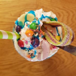 Rainbow unicorn shake at Rudy's Dirty Vegan Diner in North West London