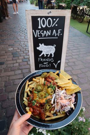 100 percent vegan  at Rudy's Dirty Vegan Diner in North West London