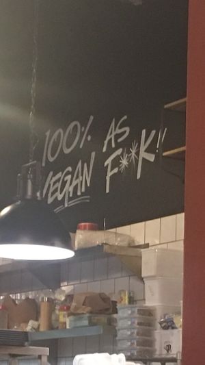 Love this  at Rudy's Dirty Vegan Diner in North West London