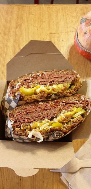 The Reuben. Super tasty and filling! at Rudy's Dirty Vegan Diner in North West London