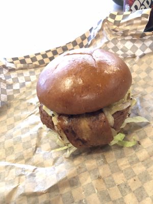 Dirty burger at Rudy's Dirty Vegan Diner in North West London