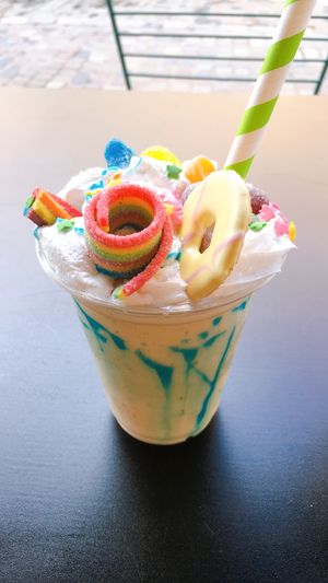 rainbow shake at Rudy's Dirty Vegan Diner in North West London