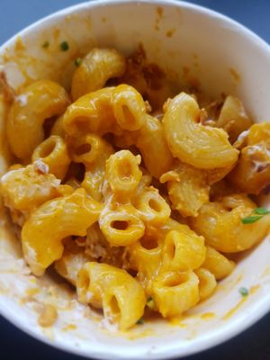 Macaroni cheese (after I ate all the awesome toppings...) at Rudy's Dirty Vegan Diner in North West London