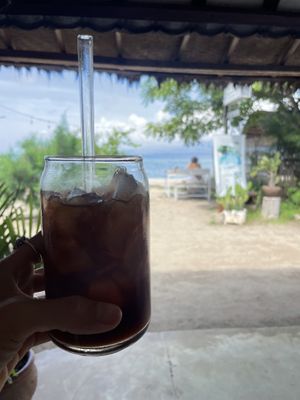 Ice cold brew coffee with a view   at Pituq Cafe in 