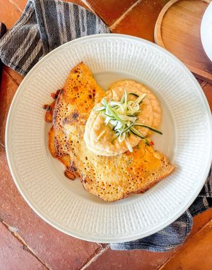 Chickpea omelette  at Pituq Cafe in 