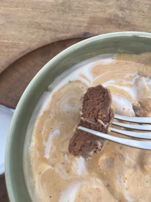 Mock meat in beef less rendang   at Pituq Cafe in 