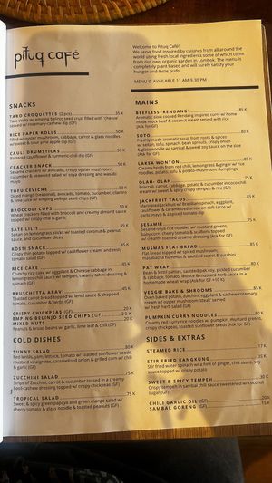 Menu June 2024  at Pituq Cafe in 