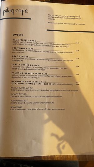 Menu June 2024  at Pituq Cafe in 