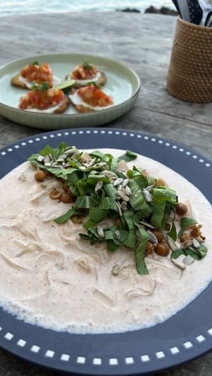 Pumpkin curry noodles (so delicious and creamy!!!)  at Pituq Cafe in 