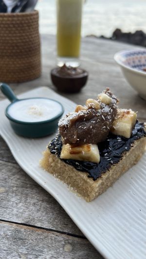 PBB vanilla cake (very good!)  at Pituq Cafe in 