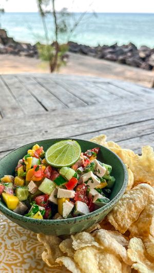 Tofu ceviche  at Pituq Cafe in 