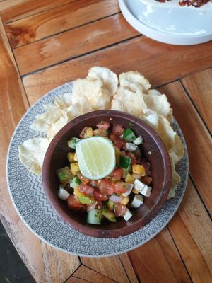 Tofu ceviche 50k rp: delicious, fresh at Pituq Cafe in 