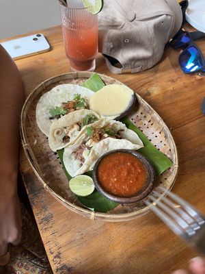 Jackfruit tacos  at Pituq Cafe in 