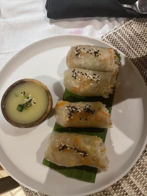 Rice paper rolls  at Pituq Cafe in 