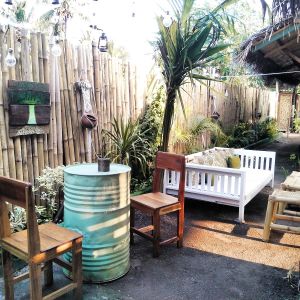 Beautiful garden setting. at Pituq Cafe in 