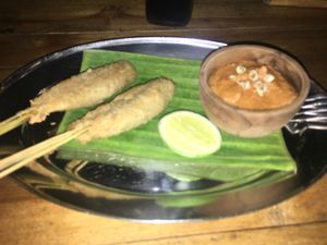 Coconut satay lilit  at Pituq Cafe in 