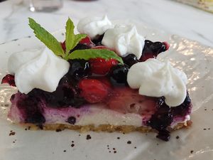 dessert at Organic Vision in Oostende