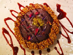 Chocolate quinoa cake at Organic Vision in Oostende