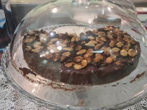 Chocolate tart at Remedio Santo Campo Alegre in Porto