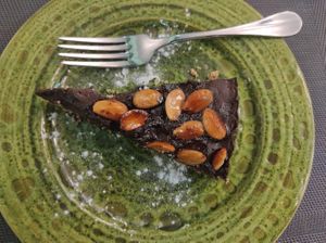 Chocolate and almond pie at Remedio Santo Campo Alegre in Porto