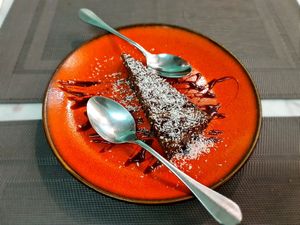 Bolo De Chocolate Com Coco. at Remedio Santo Campo Alegre in Porto