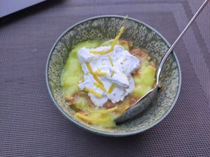Lime mousse at Remedio Santo Campo Alegre in Porto